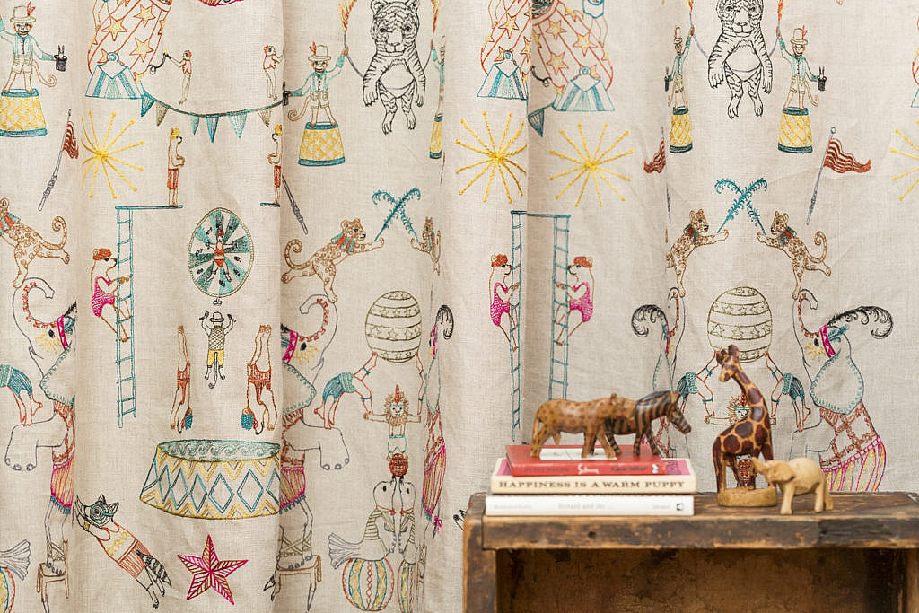'Circus Toile' fabric, Pollack at Altfield