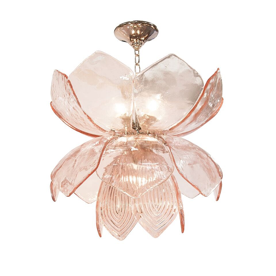 'Lotus' pendant, pink, Wired Custom Lighting