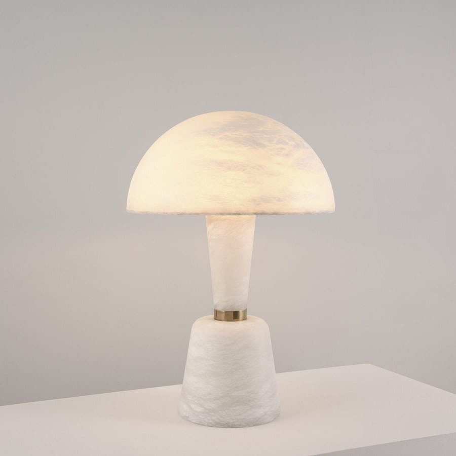 'Alabaster Cep' table light, Collier Webb