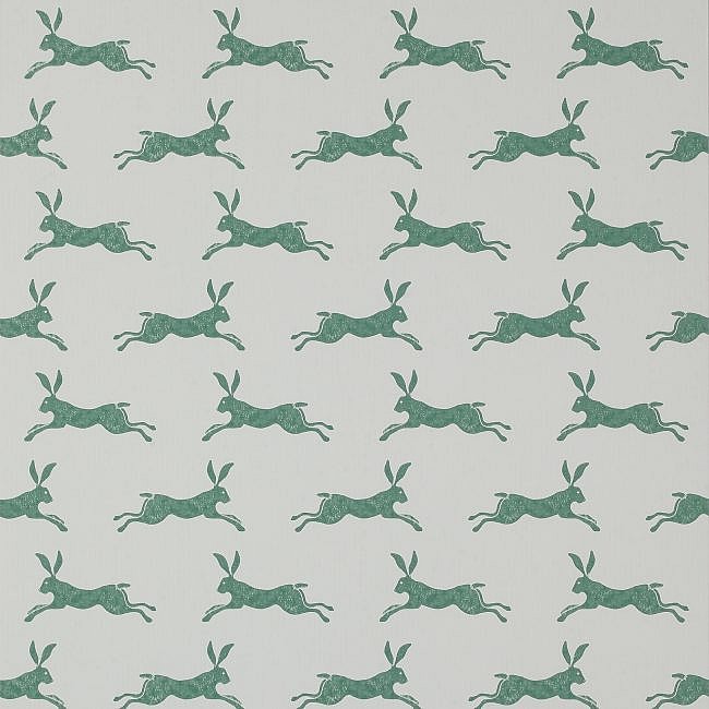 'March Hare' wallcovering, Jane Churchill at Colefax and Fowler