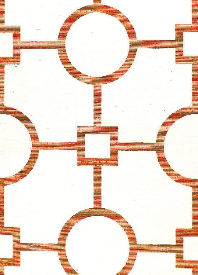 'Union Square' wallcovering, orange, Philip Jeffries