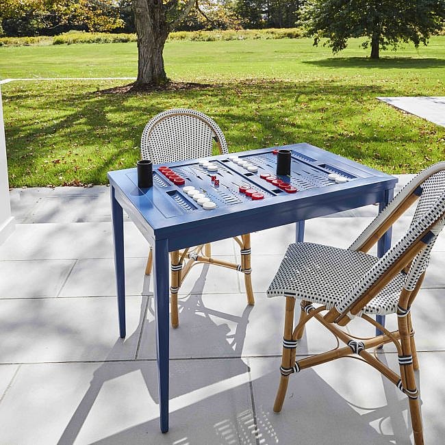Outdoor Backgammon table, Oomph at Nina Campbell