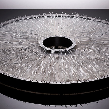 'Tacit Light' hot sculpted glass, LED, 70x70x8cm, Laura Quinn - credit Sylvain Deleu