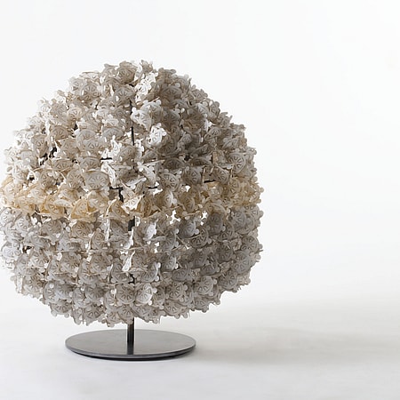 'To Be Continued', lamp, recycled t-shirts, biomaterial, Xin Gao