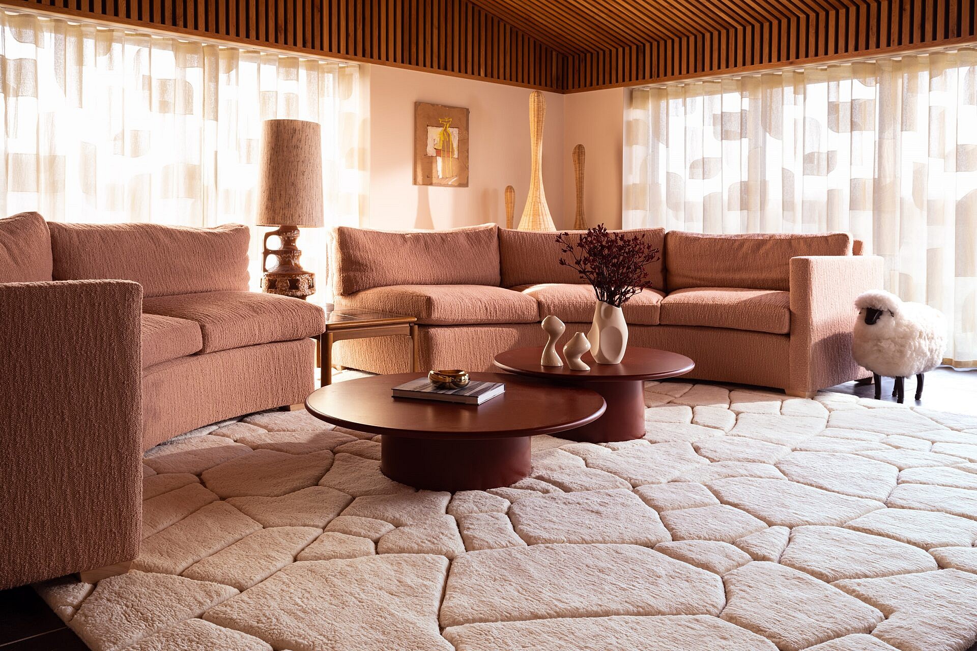 A 'Crackle' rug by The Rug Company in a home designed by Maddux Creative