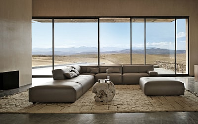 LUXURY LIVING - Fendi Casa - FF Agadir leather sofa 1