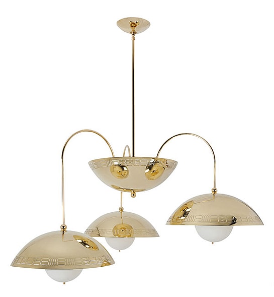 Commune Triple Dome Light from Remains Lighting