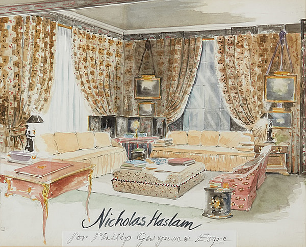 Nicky Haslam’s drawings and watercolours at the Design Club