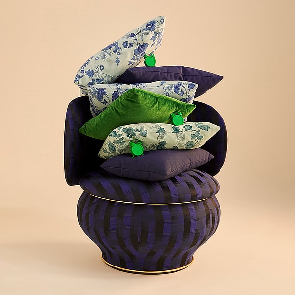 Fabrics from Rubelli's collaboration with Ginori