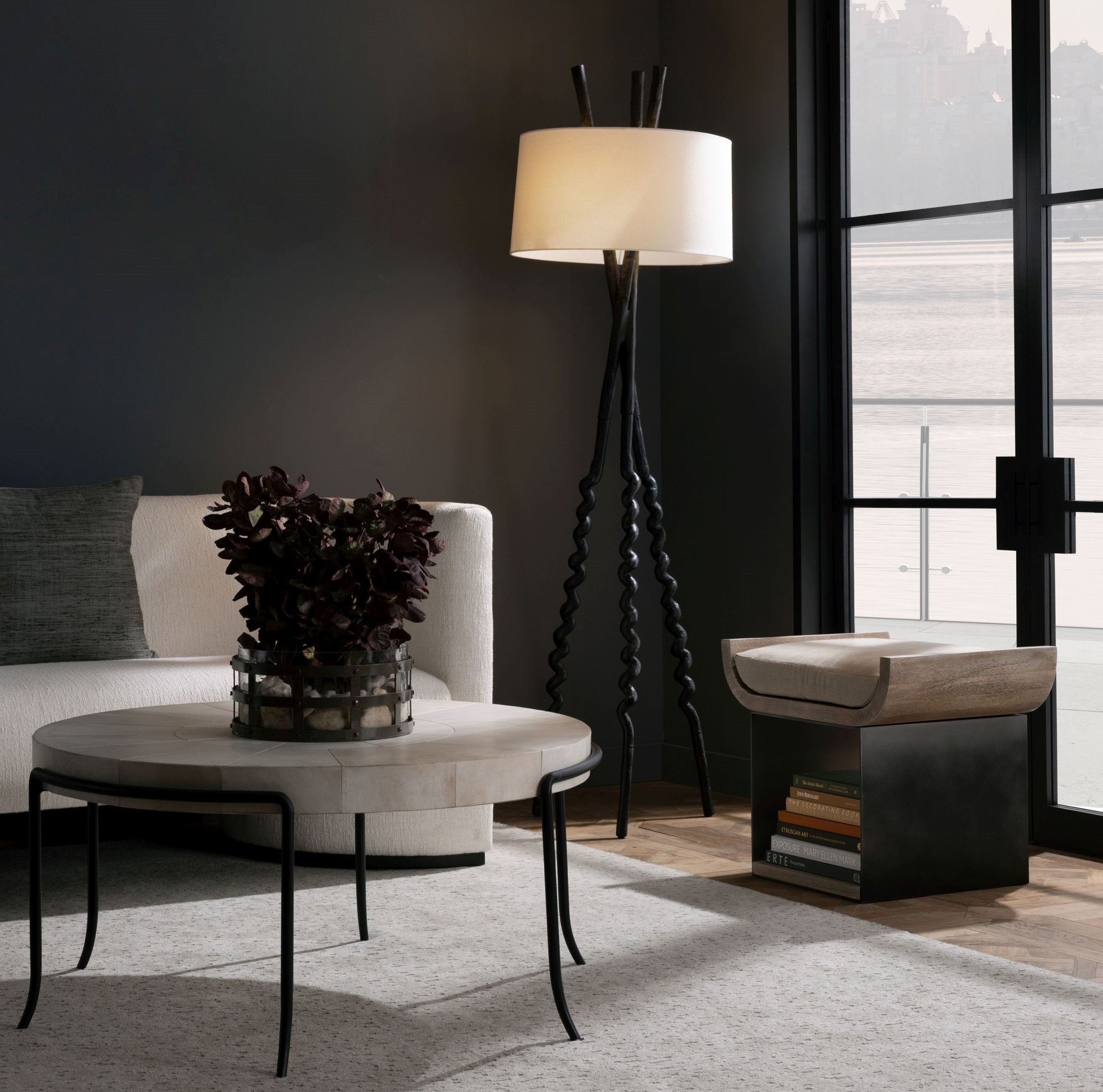 Arteriors, Olympus Settee in Cloud £9,747 and Mosquito Coffee table £6,060 - cropped by BM