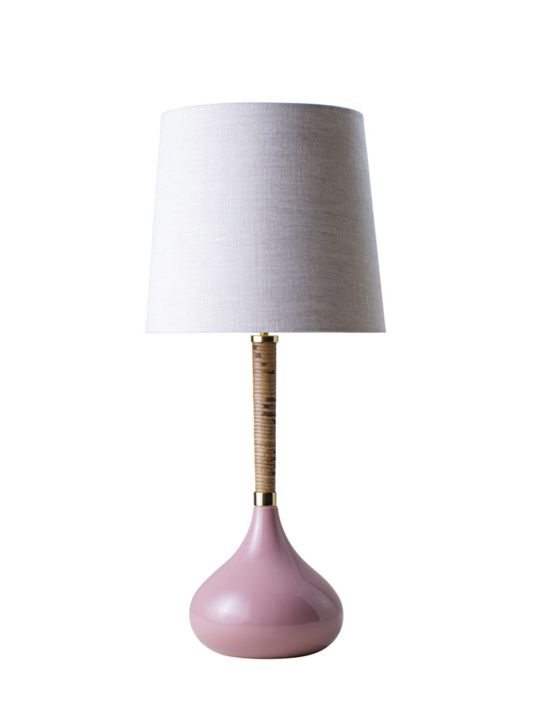 'Phoebe' lamp, smoky pink,Porta Romana