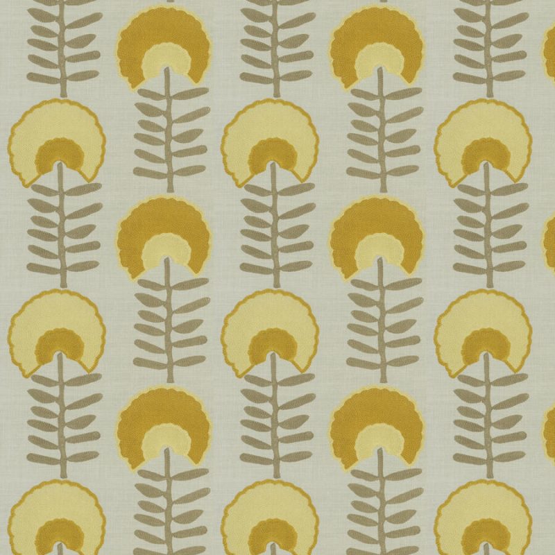 ‘Hopps Floral’ fabric, amber gold, Christian Lee