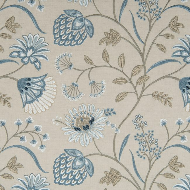 'Siam' fabric, natural eton blue, James Hare at Marvic Textiles