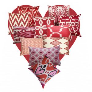 Silk ikat cushions, from a selection, Jennifer Manners Design
