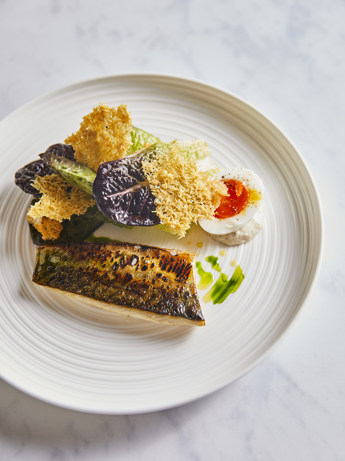 Charred mackerel, on the menu at Design restaurant by Social Pantry