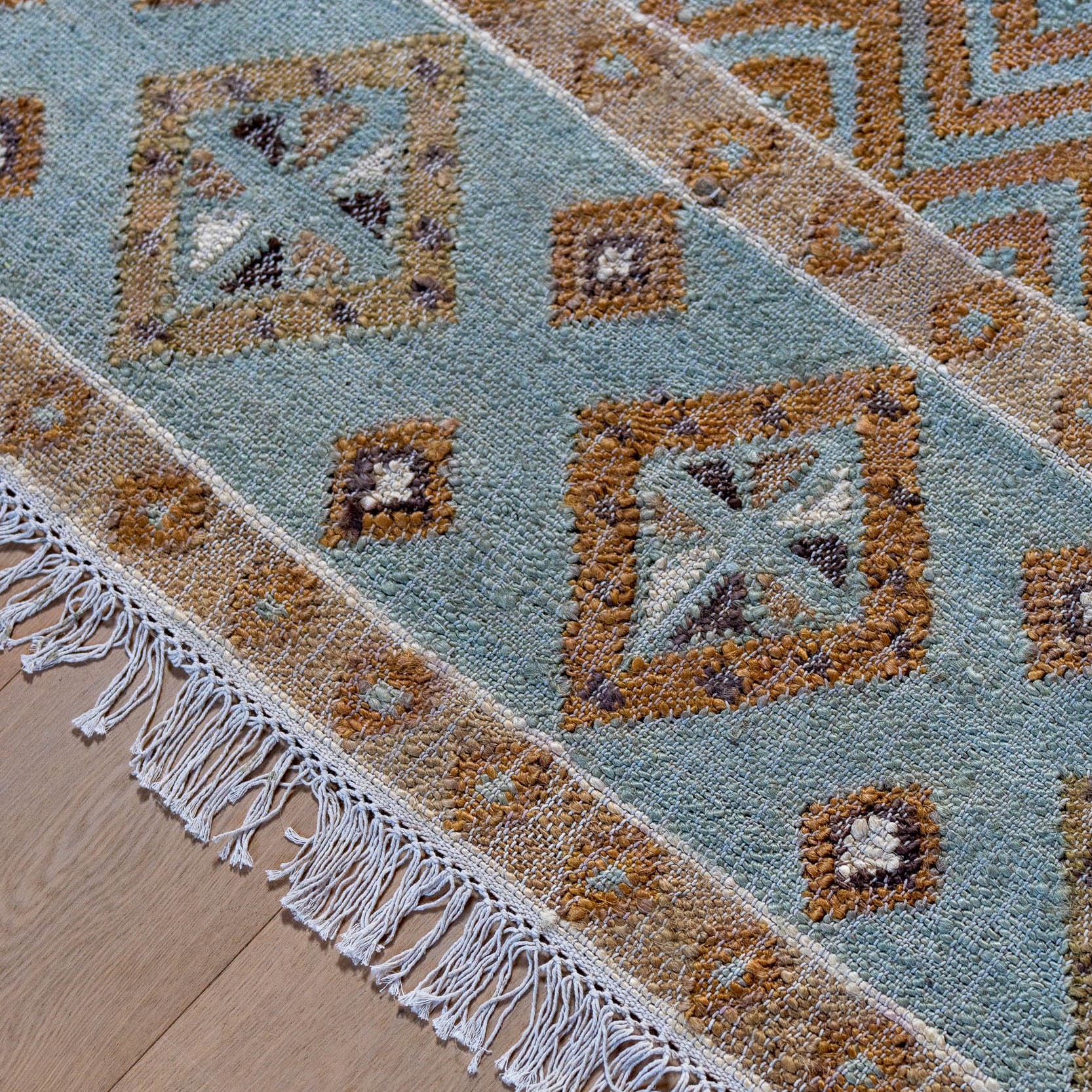 A detail of the 'Una' rug by Sims Hilditch from Tim Page Carpets