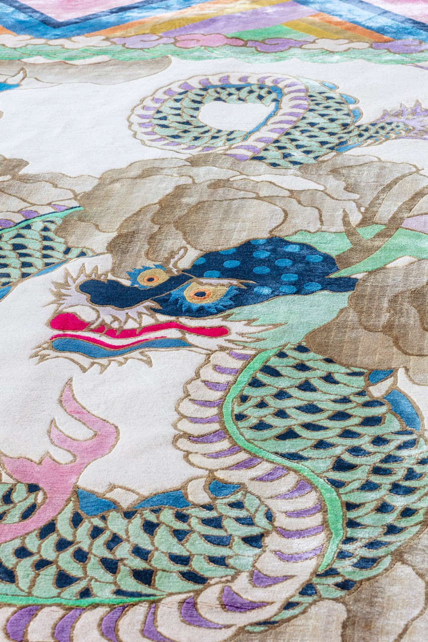 A detail of Wendy Morrison Design's 'Talisman' rug